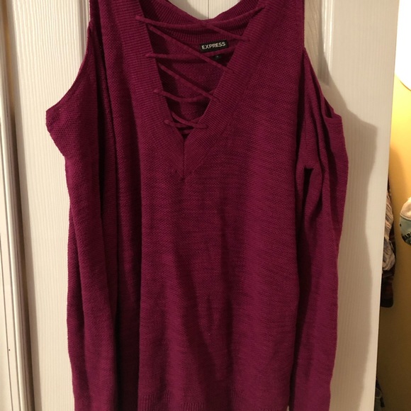 Express Tops - Express- cold shoulder top